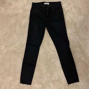 Madewell Black Skinny Jeans- Trent Wash